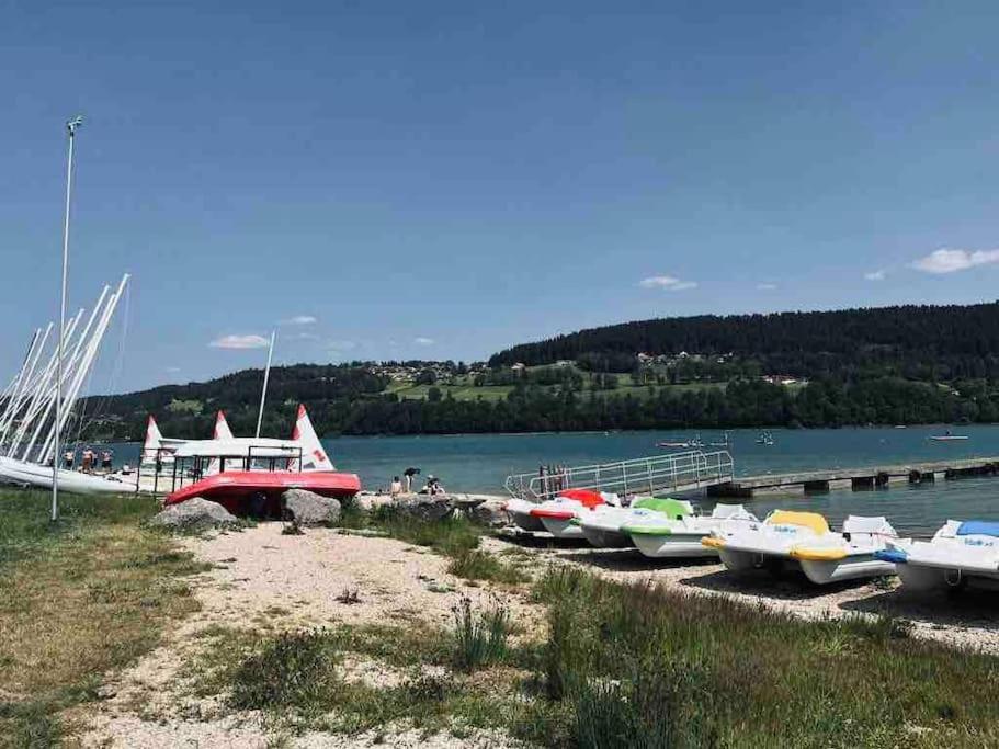 La Parenthese Vue Lac Les Grangettes Extérieur photo
