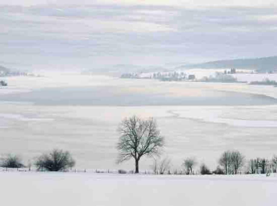 La Parenthese Vue Lac Les Grangettes Extérieur photo